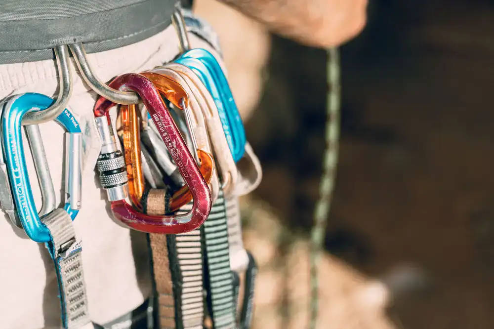 Assorted ultralight quickdraws and carabiners