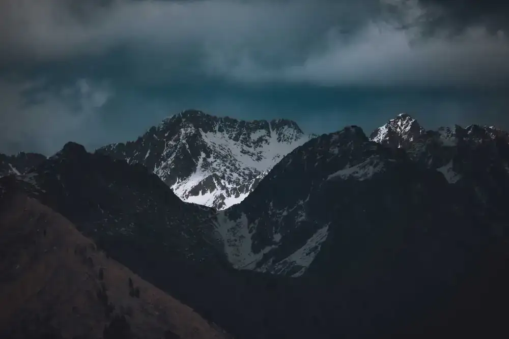 Dramatic view of our store and the nearby mountain peaks